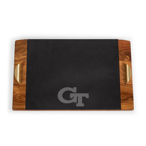 Georgia Tech Yellow Jackets Covina Acacia and Slate Serving Tray