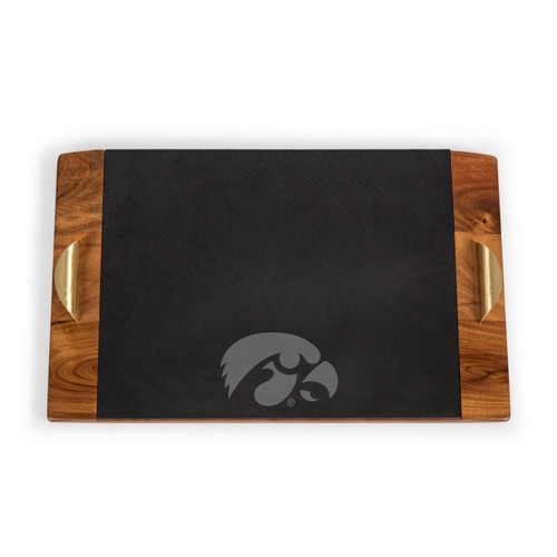 Iowa Hawkeyes Covina Acacia and Slate Serving Tray
