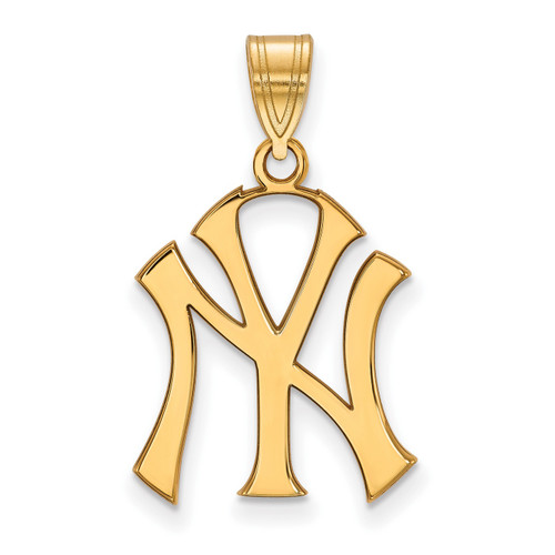 New York Yankees MLB 14K Yellow Gold Lg Pendant