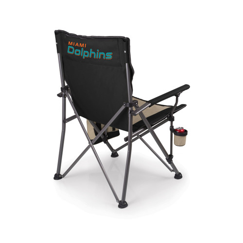 Miami Dolphins Black Big Bear XL Camp Chair with Cooler