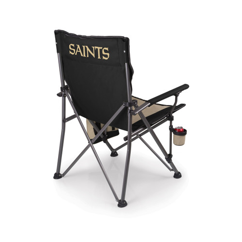 New Orleans Saints Black Big Bear XL Camp Chair with Cooler