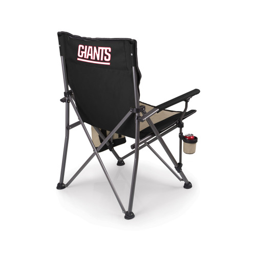 New York Giants Black Big Bear XL Camp Chair with Cooler