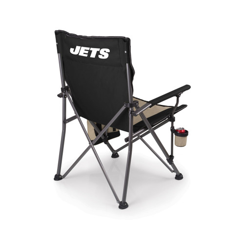 New York Jets Black Big Bear XL Camp Chair with Cooler