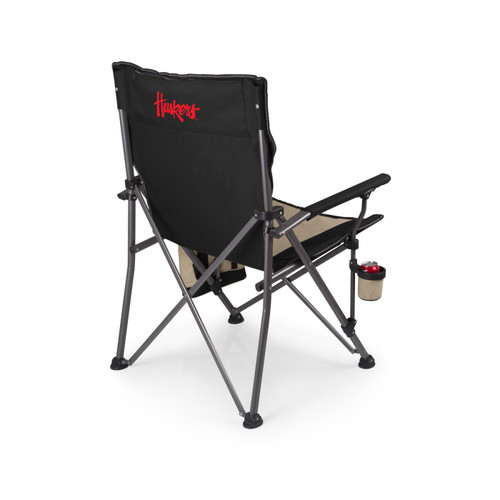 Nebraska Cornhuskers Black Big Bear XL Camp Chair with Cooler