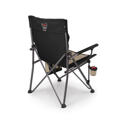 North Carolina State Wolfpack Black Big Bear XL Camp Chair with Cooler