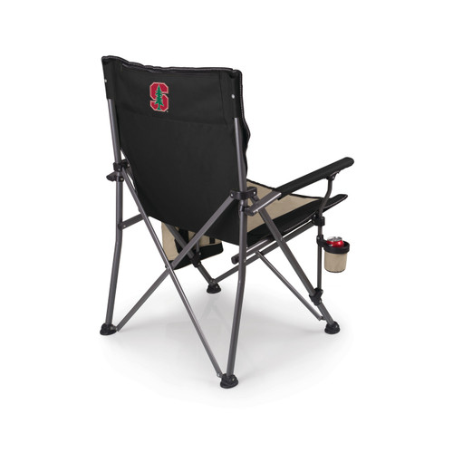 Stanford Cardinal Black Big Bear XL Camp Chair with Cooler