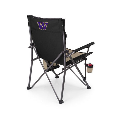Washington Huskies Black Big Bear XL Camp Chair with Cooler