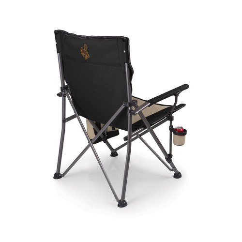 Wyoming Cowboys Black Big Bear XL Camp Chair with Cooler
