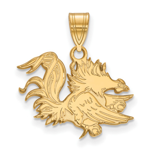 South Carolina Gamecocks 14k Yellow Gold Medium Pendant