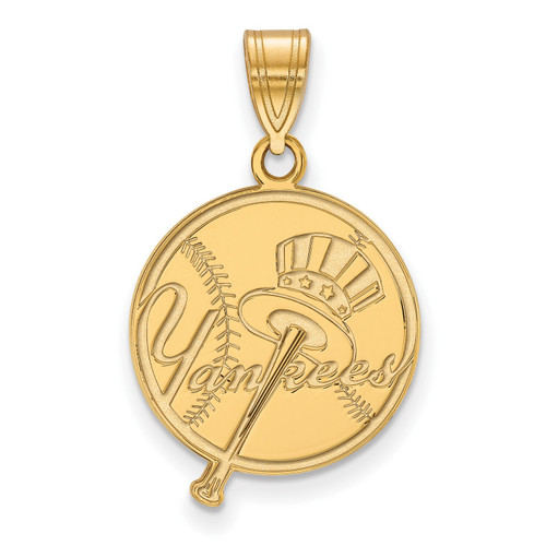 New York Yankees 14K Yellow Gold Lg Pendant