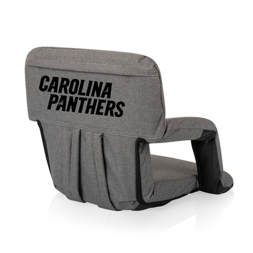 Carolina Panthers Heathered Gray Ventura Portable Outdoor Recliner