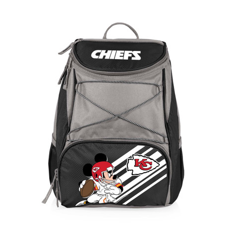 Kansas City Chiefs Mickey Mouse Black PTX Backpack Cooler