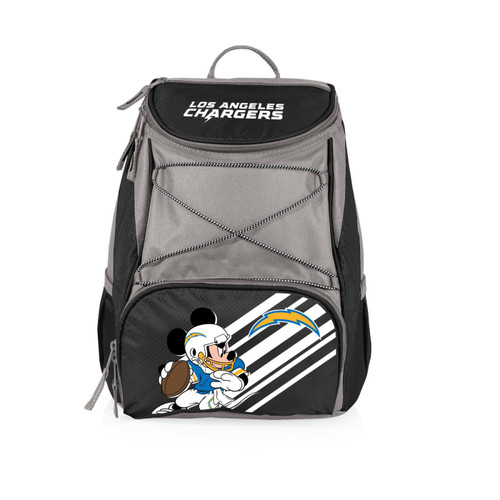 Los Angeles Chargers Mickey Mouse Black PTX Backpack Cooler