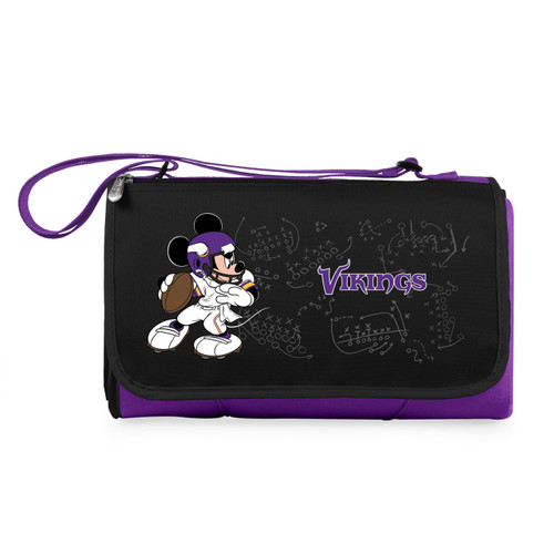 Minnesota Vikings Purple/Black Mickey Mouse Blanket Tote