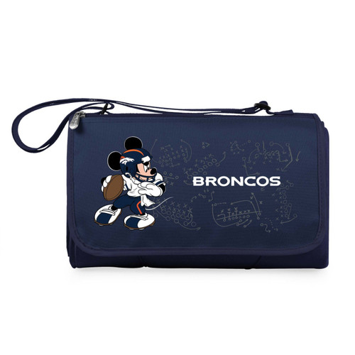 Denver Broncos Navy/Black Mickey Mouse Blanket Tote