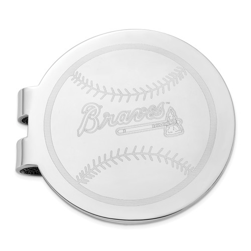 Atlanta Braves Black Prevail Engraved Money Clip BRA096-MC