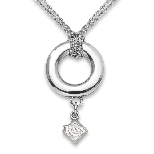 Tampa Bay Rays Sterling Silver Halo Necklace
