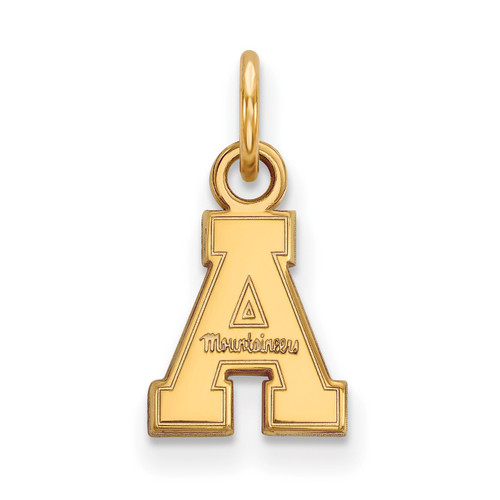 Appalachian State Mountaineers Sterling Silver Gold Plated Extra Small Pendant