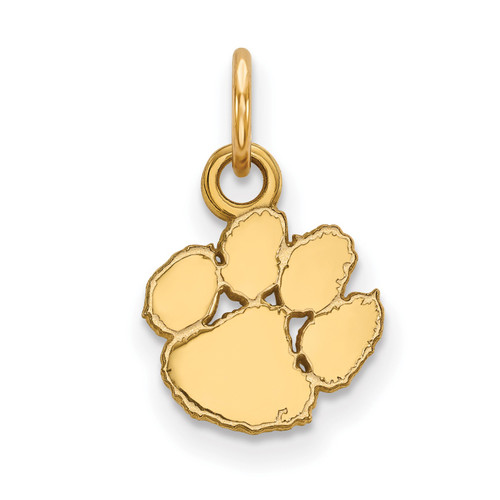 Clemson Tigers Sterling Silver Gold Plated Extra Small Pendant