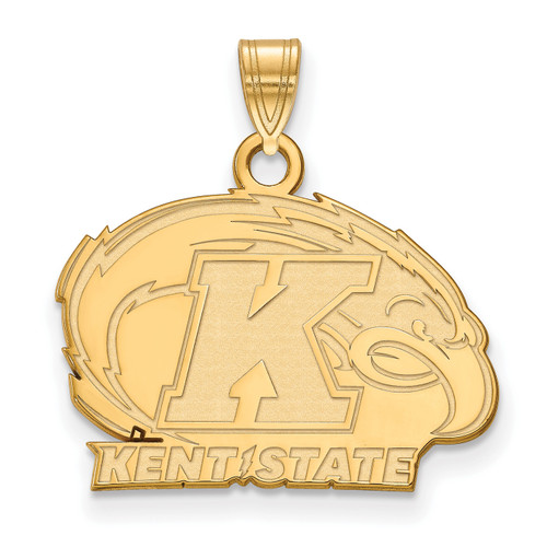 Kent State Golden Flashes NCAA Sterling Silver Gold Plated Small Pendant