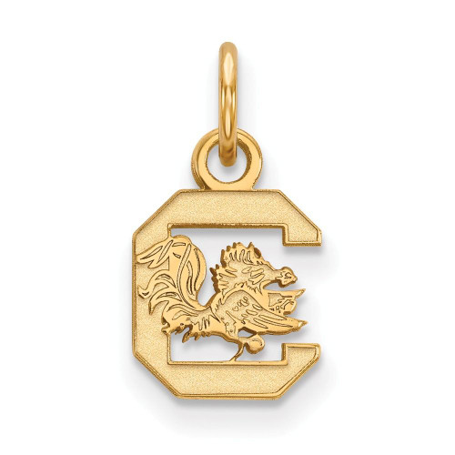 South Carolina Gamecocks NCAA Sterling Silver Gold Plated Extra Small Pendant