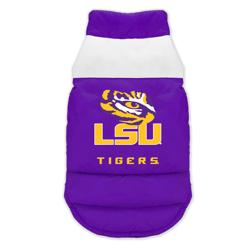 LSU Tigers Pet Parka Puff Vest
