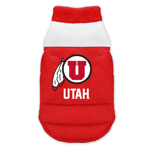 Utah Utes Pet Parka Puff Vest