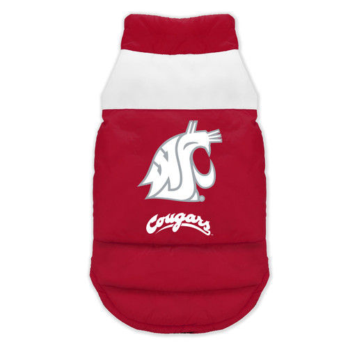 Washington State Cougars Pet Parka Puff Vest