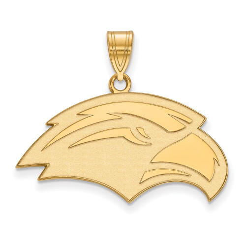 Southern Mississippi Golden Eagles Sterling Silver Gold Plated Medium Pendant