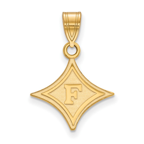 Furman Paladins NCAA Sterling Silver Gold Plated Medium Pendant