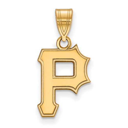 Pittsburgh Pirates MLB Logo Art Sterling Silver Gold Plated Pendant