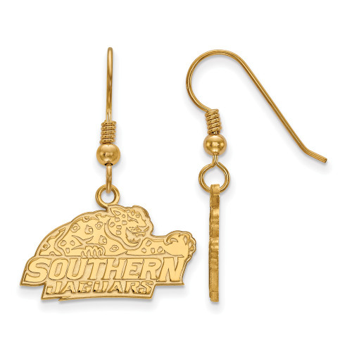 Southern Jaguars Sterling Silver Gold Plated Small Dangle Earrings