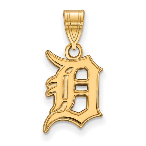 Detroit Tigers Sterling Silver Gold Plated Medium Pendant