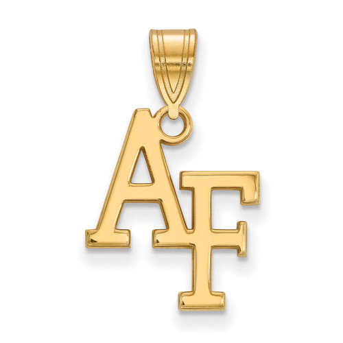 Air Force Falcons NCAA Sterling Silver Gold Plated Medium Pendant