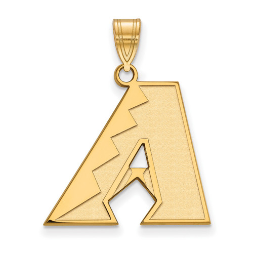 Arizona Diamondbacks Sterling Silver Gold Plated Large Pendant