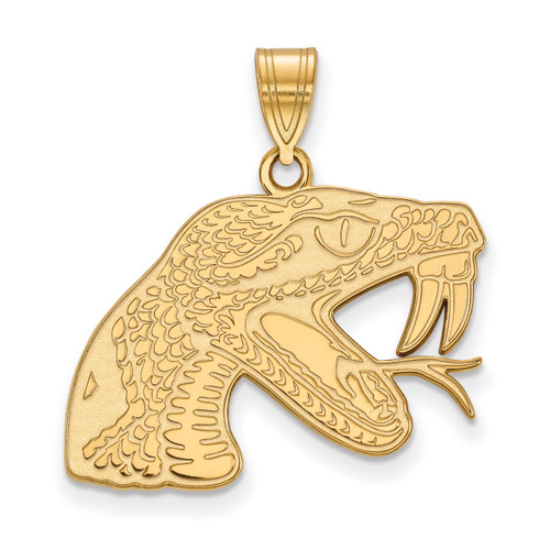 Florida Am Rattlers Sterling Silver Gold Plated Large Pendant