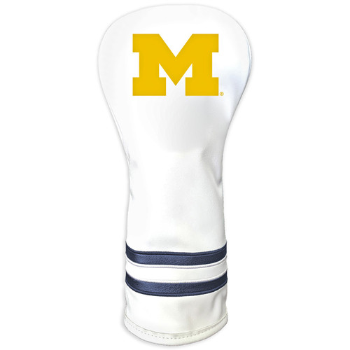 Michigan Wolverines White Vintage Fairway Headcover
