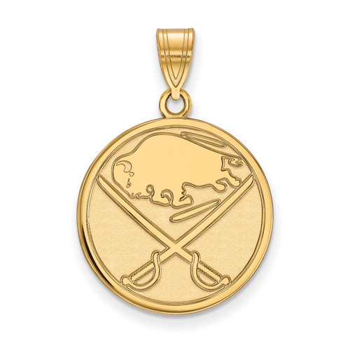 Buffalo Sabres Sterling Silver Gold Plated Large Pendant