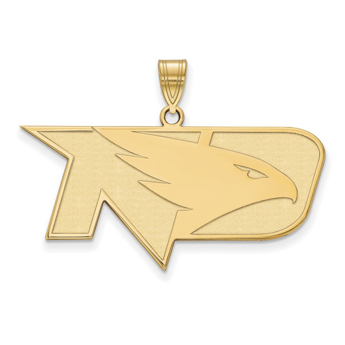 North Dakota Fighting Hawks NCAA Sterling Silver Gold Plated Large Pendant