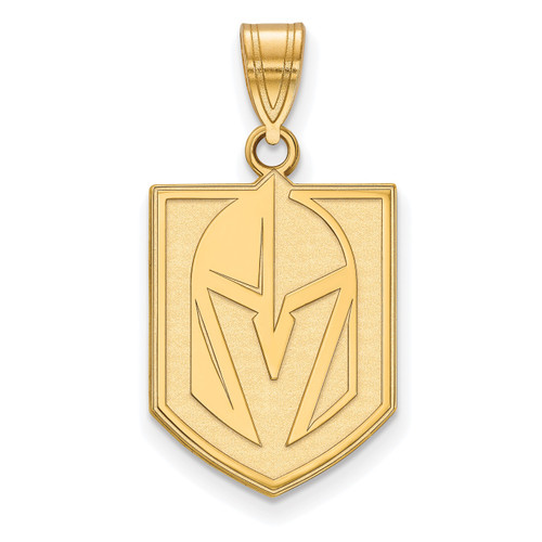 Vegas Golden Knights Logo Art Sterling Silver Gold Plated Charm