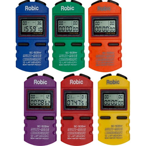 Blazer Robic SC-505W 12-Memory Chrono Stopwatch - 6 Color Pack