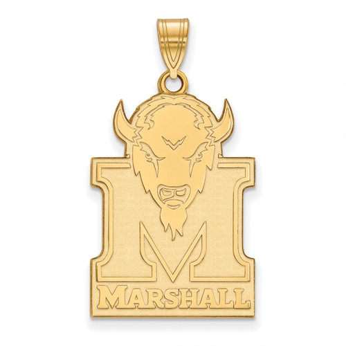 Marshall Thundering Herd NCAA Sterling Silver Gold Plated Extra Large Pendant