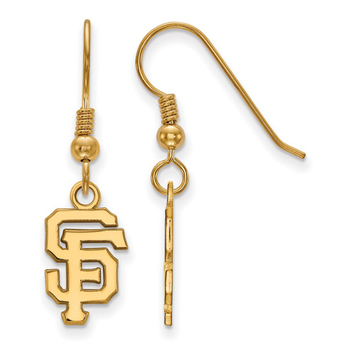 San Francisco Giants MLB Sterling Silver Gold Plated Small Dangle Earrings