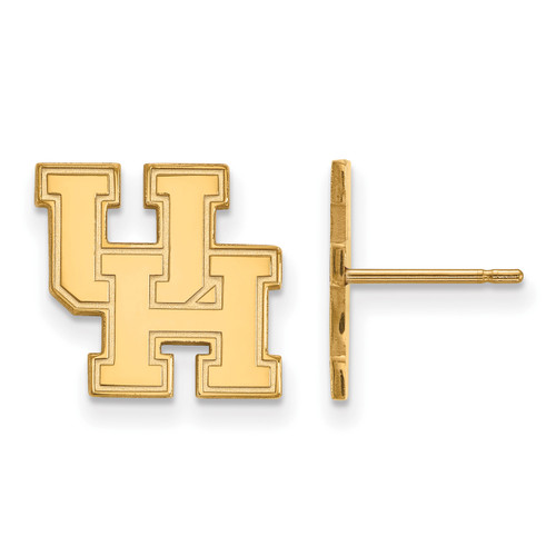 Houston Cougars Sterling Silver Gold Plated Small Post Earrings