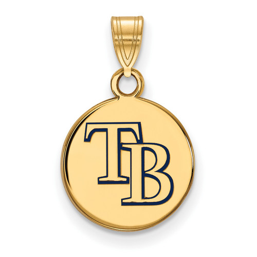 Tampa Bay Rays Logo Art Sterling Silver Gold Plated Small Charm