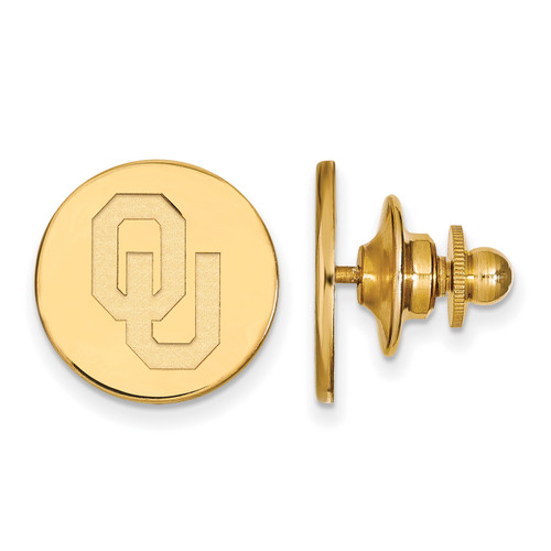 Oklahoma Sooners Sterling Silver Gold Plated Tie Tac