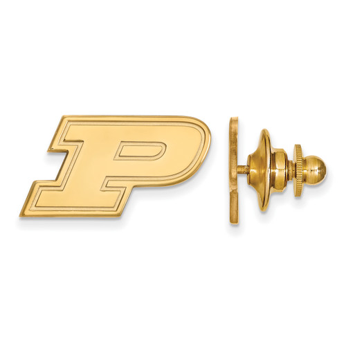 Purdue Boilermakers Logo Art Sterling Silver Gold Plated Lapel Pin