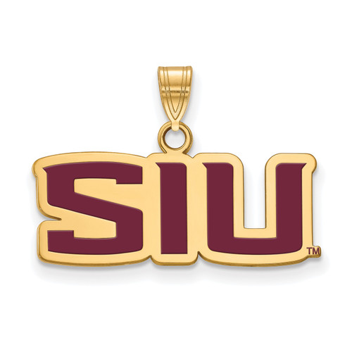 Southern Illinois Salukis Sterling Silver Gold Plated Small Pendant