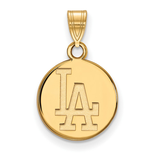  Los Angeles Dodgers Logo Disc Medium Pendant (Gold Plated  Sterling Silver) : Sports & Outdoors