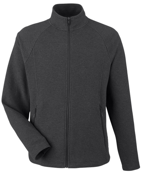 North End Men's Custom Spirited Textured Full Zip